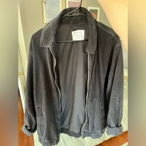 Urban Outfitters Black Corduroy Zip Up Jacket